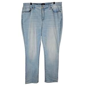 NYDJ WOMEN'S SHERI SLIM LIFT X TUCK TECHNOLOGY BLUE JEAN PANT SIZE 16, 38W X 29L